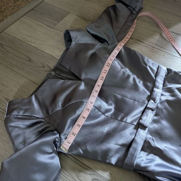 Silver Gray Formal Long Sleeve Mother Of Bride Mother Of Groom Dress Size Large - Picture 5 of 11